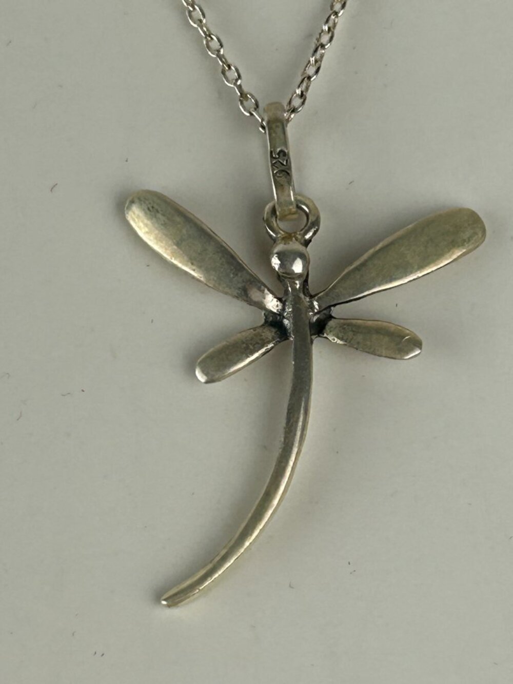 Dragonfly Pendant Necklace 925 Sterling Silver